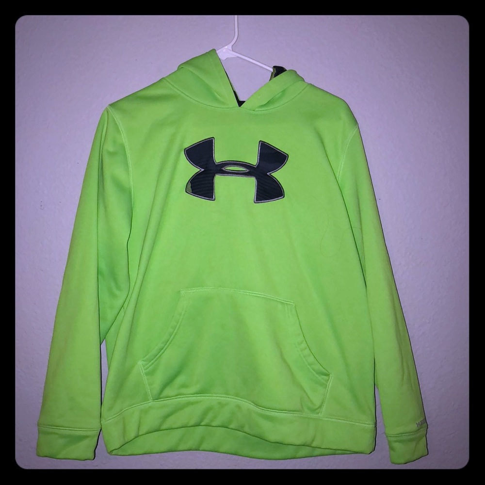 Lime green under armor hoodie